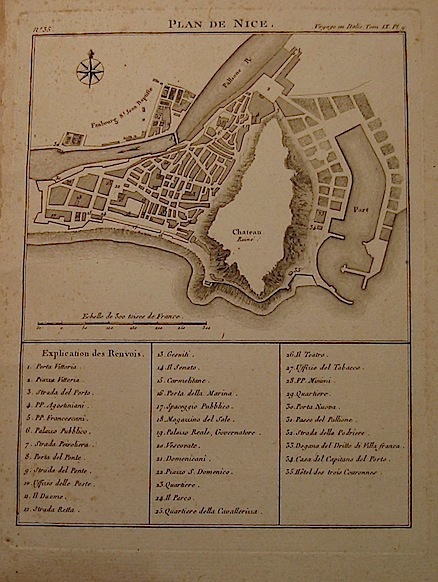 Lalande (de) Joseph Jerome Plan de Nice 1790 Parigi